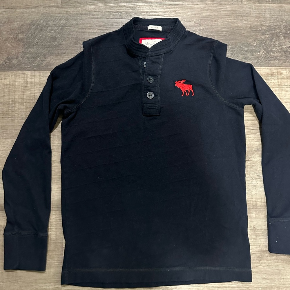 Abercrombie & Fitch Kids Black Long Sleeve with Red Logo